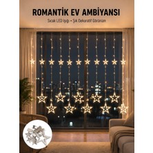 Alkasaz Iç Mekan Uyumlu Yıldız Peri LED Perde 3x3 Metre Yeni Nesil - ALKHBY3125-4685