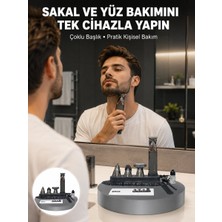 Alkasaz Çok Fonksiyonlu 9’u 1 Arada Tıraş Makinesi Şarjlı Saç Sakal Düzeltici Yeni  - ALKHBY9476-4