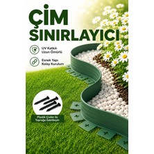Ekoplas Mgf 25 METRE YEŞİL Çim Sınırlayıcı Esnek Plastik Çim Ayırıcı Taş Toprak Ayraç Bariyer Peyzaj Bordürü