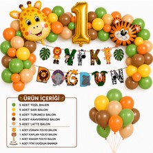 Çavuş E-Ticaret Safari Temalı Doğum Günü Seti,iyiki Doğdun Banner,temaya Uygun Balonlar,balon Zinciri Seti,safari Konsept 1 Yaş 2 Yaş 3 Yaş Doğum Günü Parti Setleri