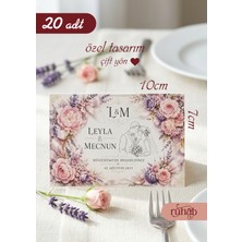 Düğün Nişan Söz Bride Masa Kartı / 20 Adet / Kişiye Özel Tasarım / Hediye Kartı / A Kalite