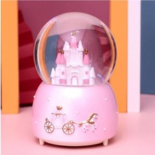 Keyfim Shop Şatotemalı Işıklı Müzikli Püskürtmeli Büyük Boy Kar Küresi