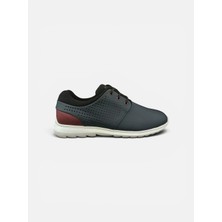 Ermenegildo Zegna Zegna Mavi/kırmızı Deri Bağcıklı Sneaker