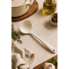 Dore Voir Silikon Çorba Kepçesi - 29,5 cm  Krem Renkli Özel Seri