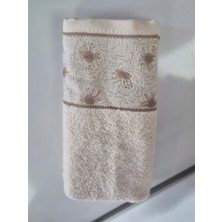 Şıkel Purry Cotton %100 Pamuk El Yüz Havlusu Bej 50*90 Damar