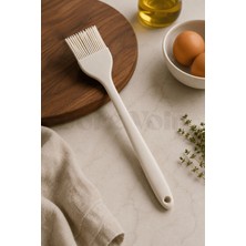 Dore Voir Silikon Yumurta ve Yağlama Fırçası Büyük Boy- 27 cm Krem Renkli Özel Seri