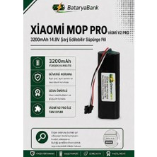BataryaBank Mi Robot Vacuum Mop Pro / Viomi V2 Pro Uyumlu Robot Süpürge Bataryası 14.4V 3200MAH Li-Ion Yedek Pil