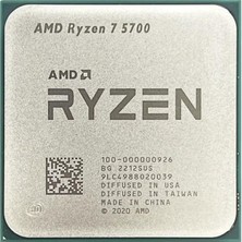 Amd Ryzen 7 5700 20MB 8çekirdekli VGA Yok Am4 65W Kutusuz+Fansız
