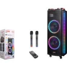 Nodar NDR1212S 12" Bluetooth Speaker Mikrofonlu Uzaktan Kumandalı 2X12" 400-330-1090MM