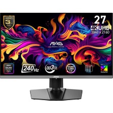 MSI Msı 27" Mag 272UP Qd-Oled E16 0.03MS 165HZ Hdmı-Dp Gaming Pivot Monitör 3840X2160