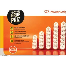 Tuncmatik Tuncmatık Powerstrıp3 3 Lü 3 M Iec 66884-1:2022 Standartı, Fr(Alev Almaz), Anahtarlı Grup Priz