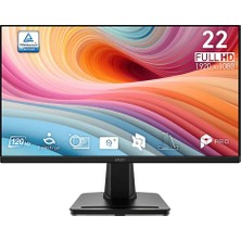 MSI Msı 21.5" Va Pro MP225 E12VL 4ms 120HZ HDMI Ev Ofis Monitörü 1920X1080