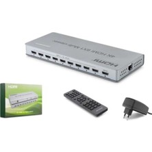Hadron HDX1437 HDMI Multi Viewer Network Kontrollü Kumandalı 4K 30 Hz 9 Giriş 1 Çıkış Gri