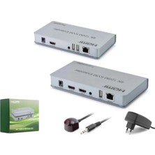 Hadron HDX1423 HDMI Kvm Extender Loop Out Ir 4K 30 Hz 120 M Gri