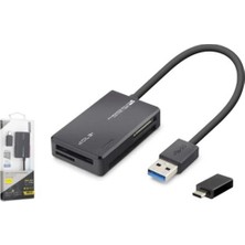 İetop Ietop C313 USB Type-C 3.2 Gen1 All In One Kart Okuyucu Cf Sd Microsd Ms 5 Gbps Siyah
