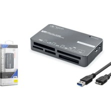 İetop Ietop C308 USB 3.2 Gen1 All In One Kart Okuyucu Cf Sd Microsd Ms Xd 5 Gbps Siyah