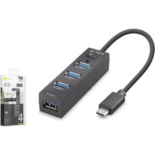 İetop Ietop TU329 Type-C 3.1 Gen1 Anahtarlı Hub 4 Port 5 Gbps Siyah