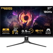 Twisted Twısted 27" IPS TM27QHD180IPS 0.5ms 180Hz Hdmı-Dp  Gaming Monitör (2560X1440)