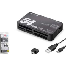 İetop Ietop TC209 USB Type-C All In One Kart Okuyucu Sd Microsd Mmc Ms 480 Mbps Siyah