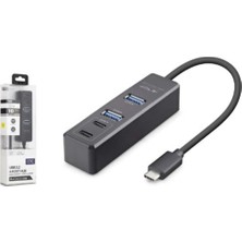 İetop Ietop TU1009 Type-C 3.2 Gen2 Hub 4 Port 10 Gbps Siyah