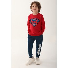 Superman Kırmızı Erkek Çocuk Eşofman Takımı