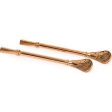 Chado Metal Bombılla Filtreli Pipet (Bronz Rengi)