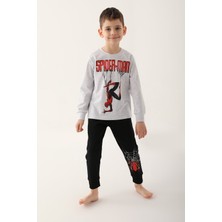 Marvel Spider-Man Kar Melanj Erkek Çocuk Uzun Kol Pijama Takım
