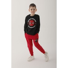 Marvel Spider-Man Siyah Erkek Çocuk Eşofman Takımı