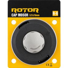 Rotor R-6 Motorlu Tırpan Misina Başlığı 127X70 mm – 2,4 mm x 2 M Misinalı
