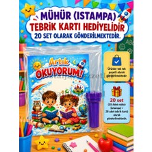 Nostaljik Lezzetler 20 Adet Yeni Okumayı Öğrenen Öğrencilere Hediye Artık Okuyorum Yazılı 1. Sınıf Hatırası Mühür (Istampa) Tebrik Kartı Hediyeli