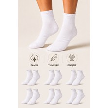 Ducks Socks Kadın Pamuklu Dikişsiz Çorap 6'lı Yarım Konç Günlük Çorap