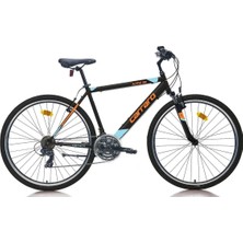 Carraro Active 290 V Fren 21 Vites 28 Jant Şehir Bisikleti Siyah Turuncu Mavi 49 Kadro