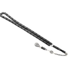 Lapisdo Kuka 925AYAR Gümüş Çakım ve Gümüş Püskül Kesme Kesim 5.5x9.5mm Tesbih
