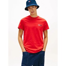 Tommy Hilfiger Erkek Slim Fit Sign Chest T-Shirt
