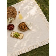 Perde Plus Fırfır Detaylı Pamuklu Piknik Örtüsü / Masa Örtüsü
