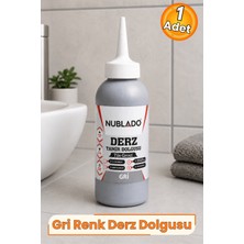 Nublado 1 Adet Hazır Derz Dolgu Macunu 220 gr Gri, Fayans Seramik Mermer ve Cam Mozaik Derz Tamir Dolgusu, Suya Dayanıklı, Hızlı Kuruyan, Esnek, Çatlama Yapmayan, Iç Dış Mekan, Tüp Uçlu Kolay Uygulama