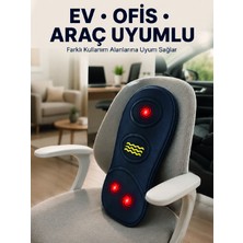 Ethab Ticaret Isıtmalı Bel Masaj Minderi Ev Ofis Araç Uyumlu Titreşimli Destek - GL002V-7MXQF3