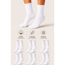 Ducks Socks Kadın Pamuklu Dikişsiz Çorap 6'lı Uzun Konç Günlük Çorap