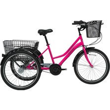 Bisan Porter Nexus 3 Vites 24 Jant Şehir Kargo Bisikleti Pembe Siyah 39 Kadro