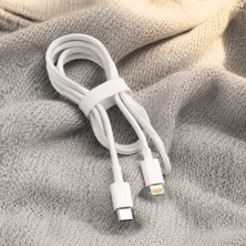 HEPU Nova Series HP-NYK001 Type-C to Lightning 27W Hızlı Şarj ve Veri Transfer Kablosu (1 Metre) – iPhone Uyumlu Aşırı Akım Korumalı Beyaz