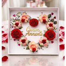 Ege Concept Life Kalp Cupcake Kutusu Asetat Pencereli 35X35X11 ve Canım Annem'e Pleksi