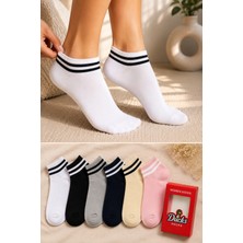 Ducks Socks Kadın Kolej 6'lı Bambu Extra Yumuşak Kutulu Yazlık Dikişsiz Çorap Terletmeyen Soft Çorap