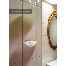 Jet's Home Sabunluk Paslanmaz Katı Sabun Tutucu Sabun Düzenleyici Plastik Krom