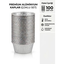Yaprak Alimünyum Tartım Kabı 100 Adet