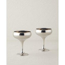 English Home Glossy Luxe Cam 2'li Cup 270 ml Silver