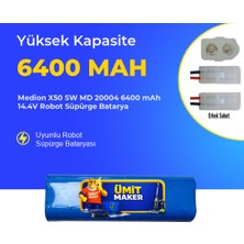 Ümit Maker Medion X50 Sw Md 20004 6400 Mah 14.4V Robot Süpürge Batarya