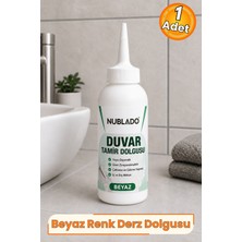 Nublado 1 Adet Hazır Derz Dolgu Macunu 220 gr Beyaz, Fayans Seramik Mermer ve Cam Mozaik Derz Tamir Dolgusu, Suya Dayanıklı, Hızlı Kuruyan, Esnek, Çatlama Yapmayan, Iç Dış Mekan, Tüp Uçlu Kolay Uygulama