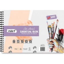 Miart Eco Çok Amaçlı Sanatsal Blok Dokulu Resim Defteri 170 gr 20+5 Yp Fon Kartonlu MSB1703550E