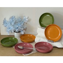 Keramika Renkli Nordiç Yemek / Salata Tabağı