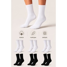 Ducks Socks Kadın Pamuklu Dikişsiz Çorap 6'lı Uzun Konç Günlük Çorap